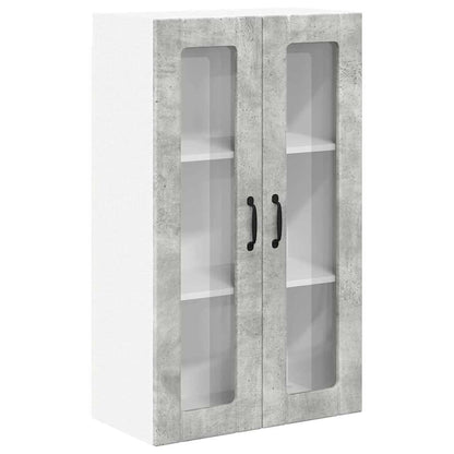 Kitchen Wall Cabinet with Shelf Concrete Grey 60 x 31 x 100 cm