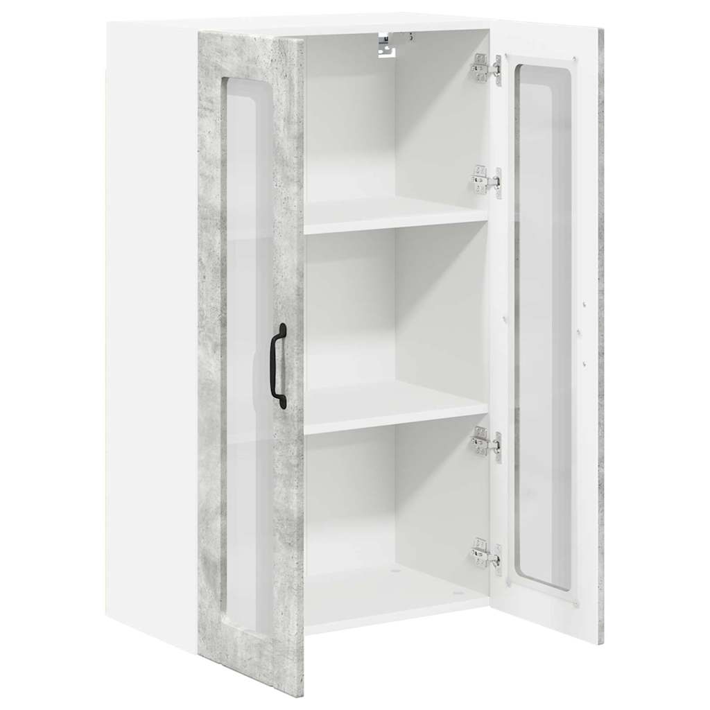 Kitchen Wall Cabinet with Shelf Concrete Grey 60 x 31 x 100 cm