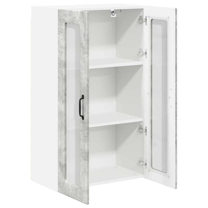 Kitchen Wall Cabinet with Shelf Concrete Grey 60 x 31 x 100 cm