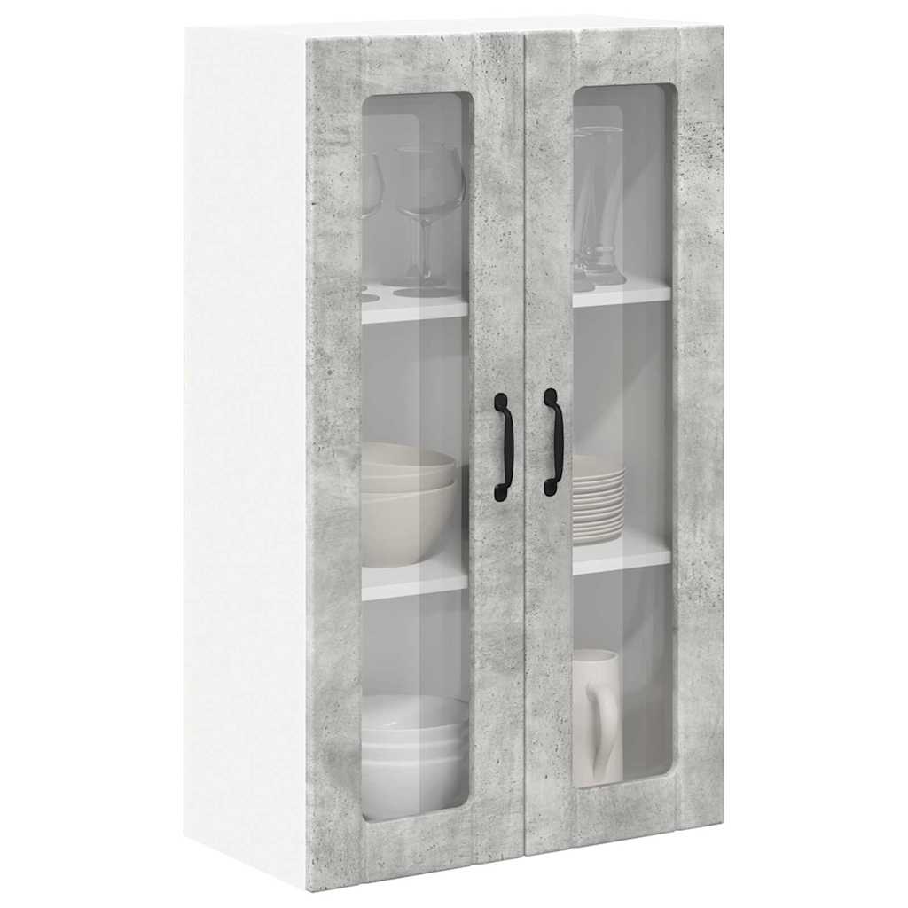 Kitchen Wall Cabinet with Shelf Concrete Grey 60 x 31 x 100 cm