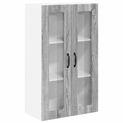 Kitchen Wall Cabinet with Shelf Grey Sonoma 60 x 31 x 100 cm