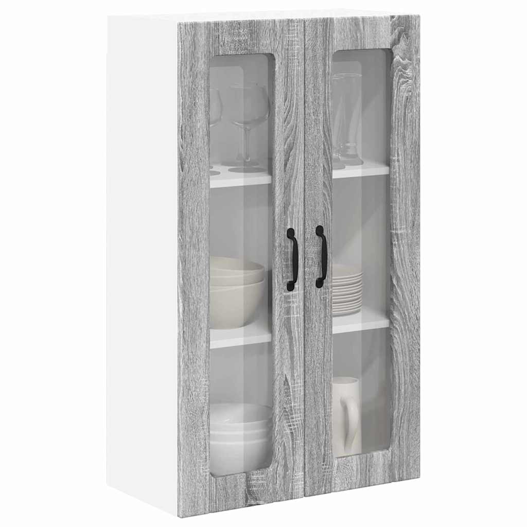 Kitchen Wall Cabinet with Shelf Grey Sonoma 60 x 31 x 100 cm