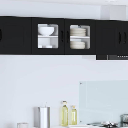 Kitchen Wall Cabinet with Shelf 2 pcs Black 40 x 31 x 40 cm