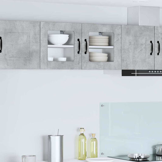 Kitchen Wall Cabinet 2 pcs Concrete Grey 40 x 31 x 40 cm