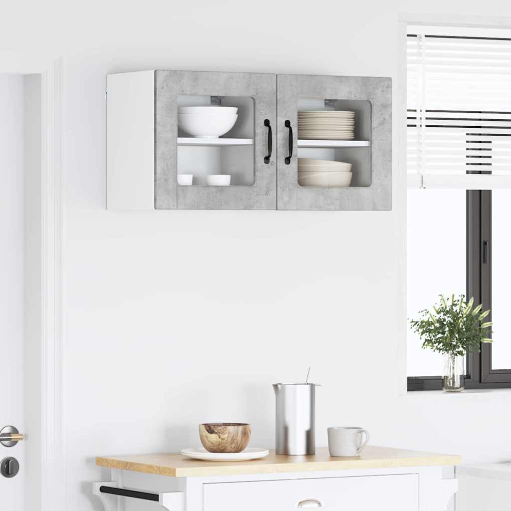 Kitchen Wall Cabinet 2 pcs Concrete Grey 40 x 31 x 40 cm