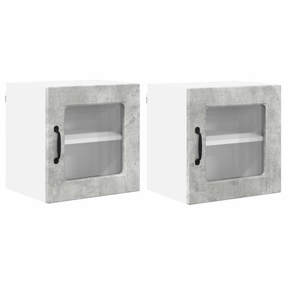 Kitchen Wall Cabinet 2 pcs Concrete Grey 40 x 31 x 40 cm