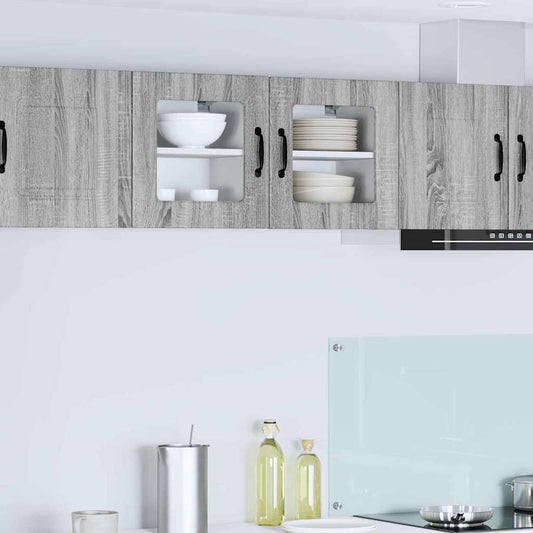 Kitchen Wall Cabinet with Shelf Grey Sonoma 40 x 31 x 40 cm