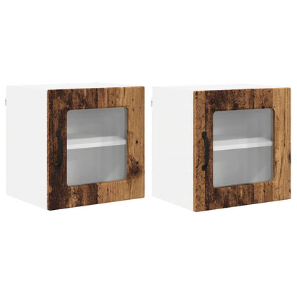 Kitchen Wall Cabinet with Shelf 2 pcs Old Wood 40 x 31 x 40 cm