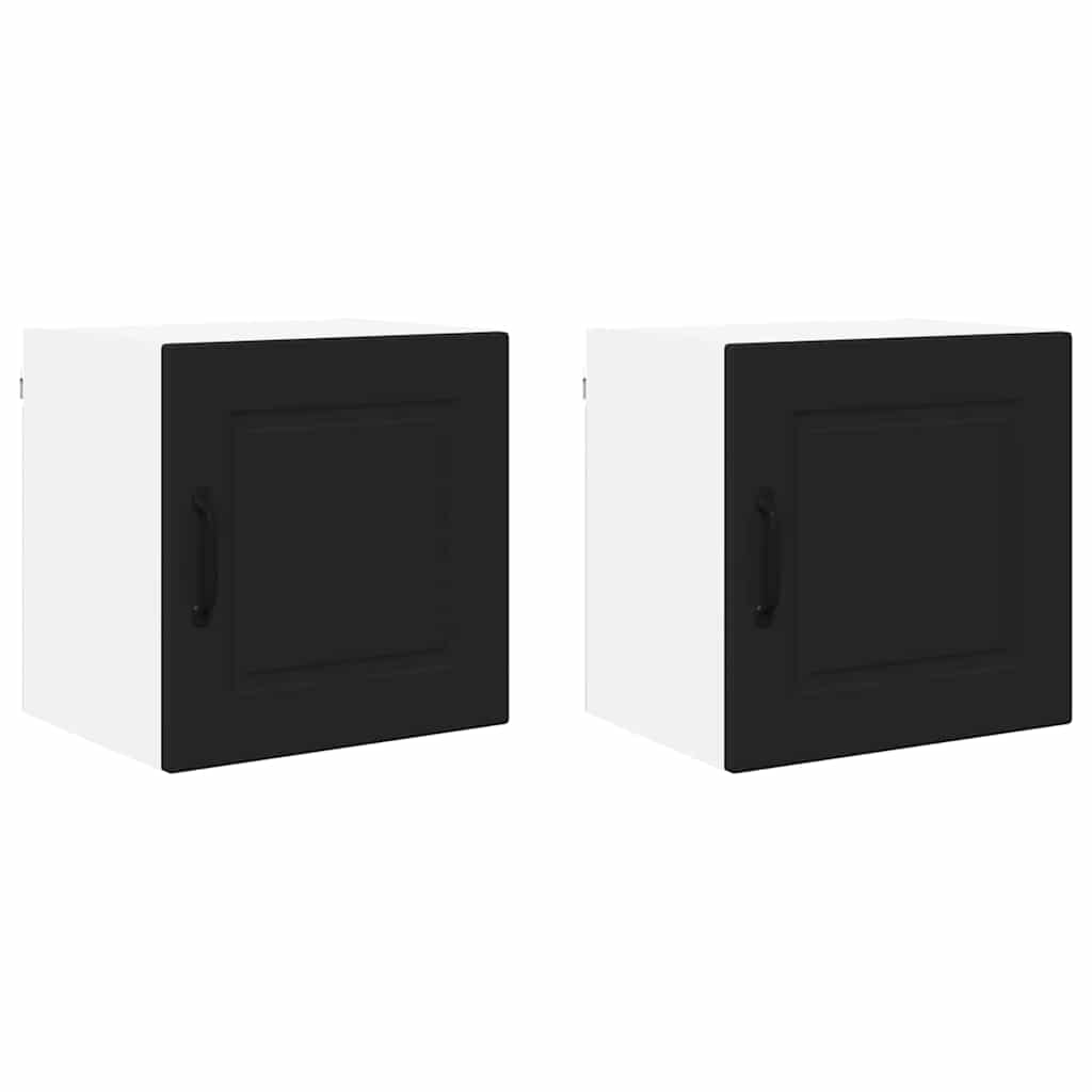 Kitchen Wall Cabinet with Shelf 2 pcs Black 40 x 31 x 40 cm