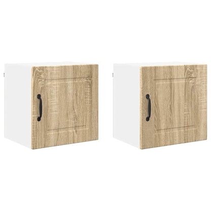 Kitchen Wall Cabinet with Door 2 pcs Sonoma Oak 40 x 31 x 40 cm