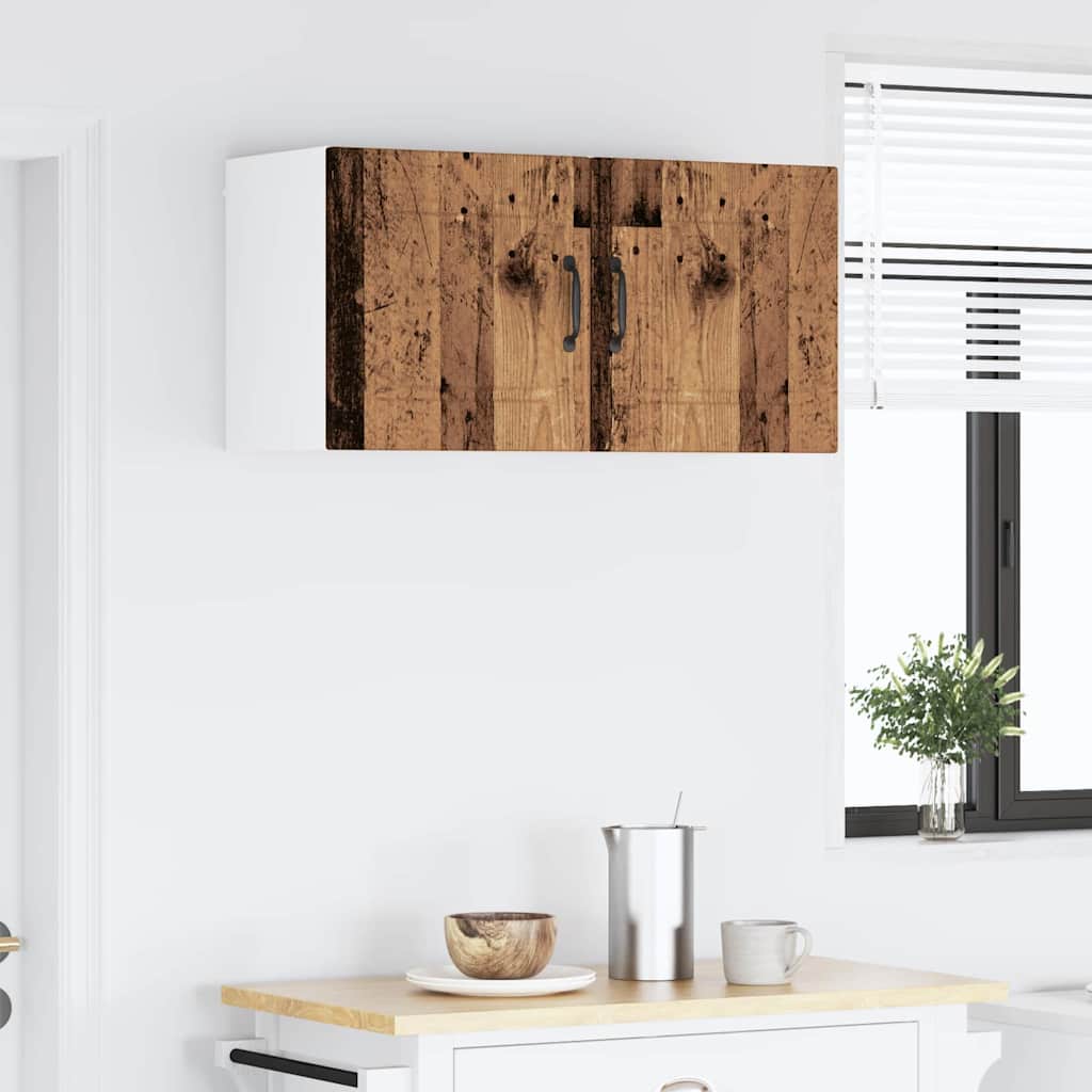 Kitchen Wall Cabinet with Shelf 2 pcs Old Wood 40 x 31 x 40 cm