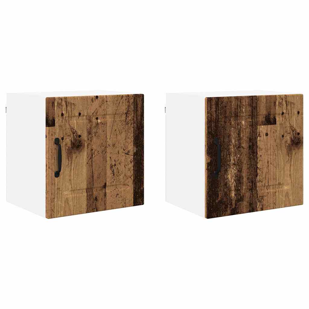 Kitchen Wall Cabinet with Shelf 2 pcs Old Wood 40 x 31 x 40 cm