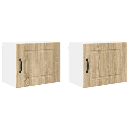 Kitchen Wall Cabinet with Door 2 pcs Sonoma Oak 50 x 31 x 40 cm