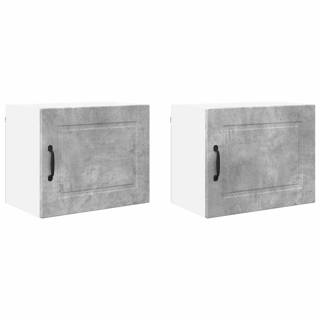 Kitchen Wall Cabinet 2 pcs Concrete Grey 50 x 31 x 40 cm