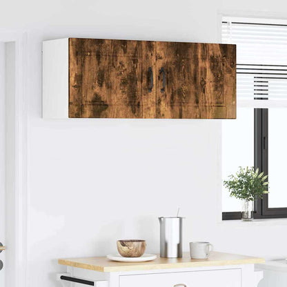Kitchen Wall Cabinet with Door 2 pcs Smoked Oak 50 x 31 x 40 cm