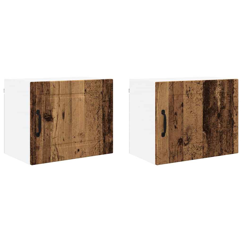 Kitchen Wall Cabinet with Shelf 2 pcs Old Wood 50 x 31 x 40 cm