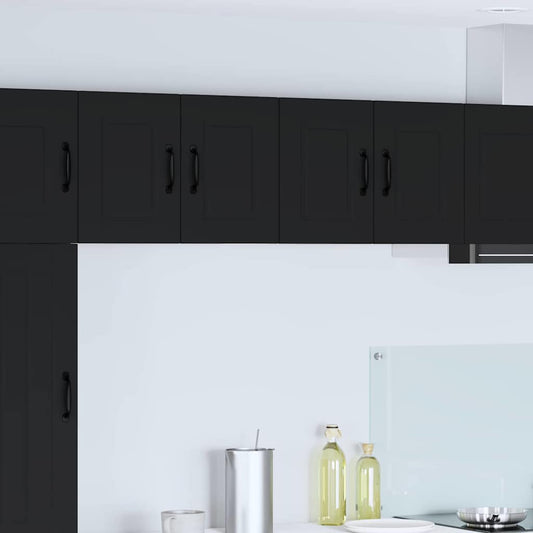 Kitchen Wall Cabinet with Shelf 2 pcs Black 60 x 31 x 40 cm