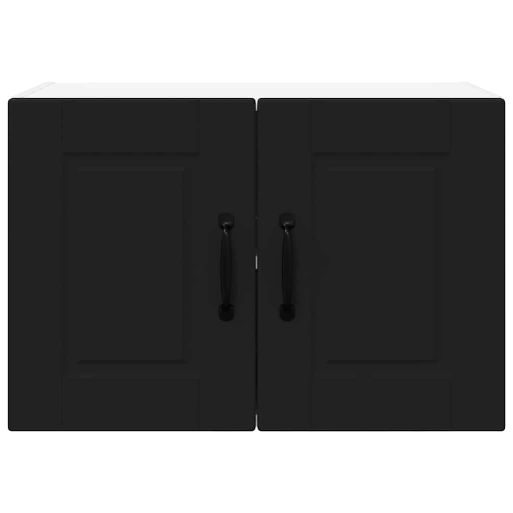 Kitchen Wall Cabinet with Shelf 2 pcs Black 60 x 31 x 40 cm