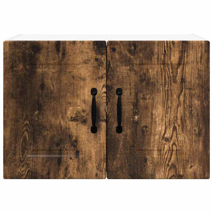 Kitchen Wall Cabinet with Door 2 pcs Smoked Oak 60 x 31 x 40 cm