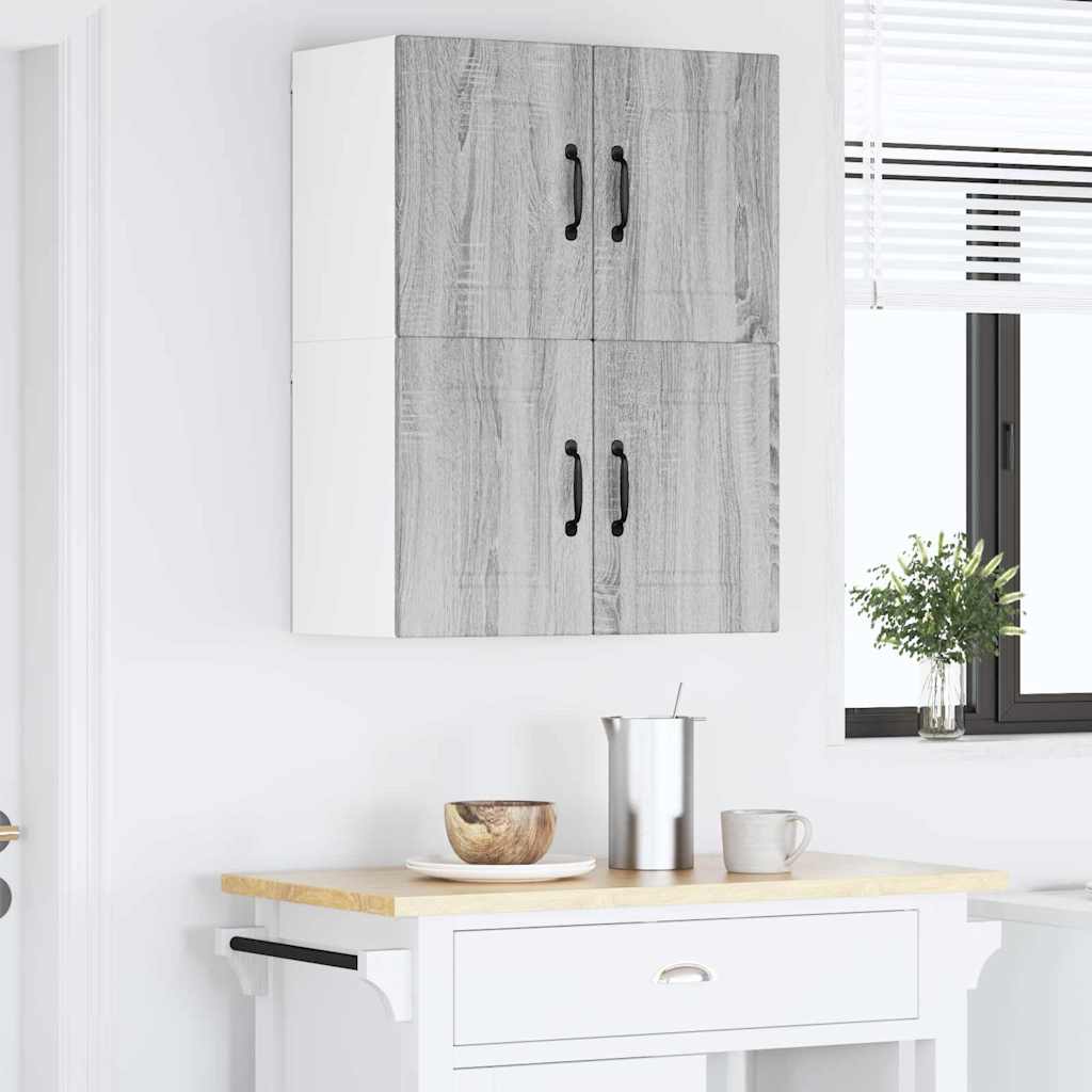 Kitchen Wall Cabinet 2 pcs Grey Sonoma 60 x 31 x 40 cm