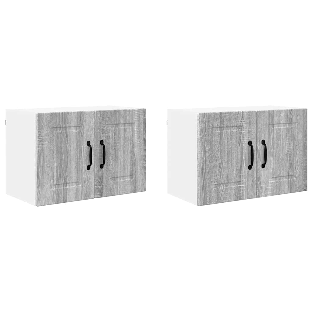 Kitchen Wall Cabinet 2 pcs Grey Sonoma 60 x 31 x 40 cm