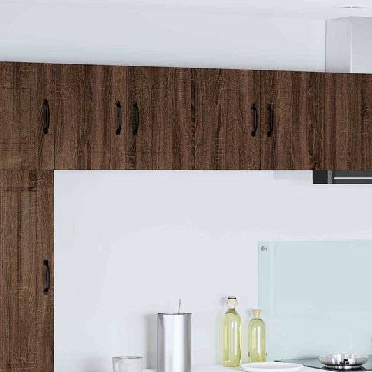 Kitchen Wall Cabinet with Shelf 2 pcs Brown Oak 60 x 31 x 40 cm
