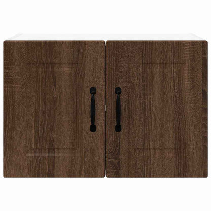 Kitchen Wall Cabinet with Shelf 2 pcs Brown Oak 60 x 31 x 40 cm