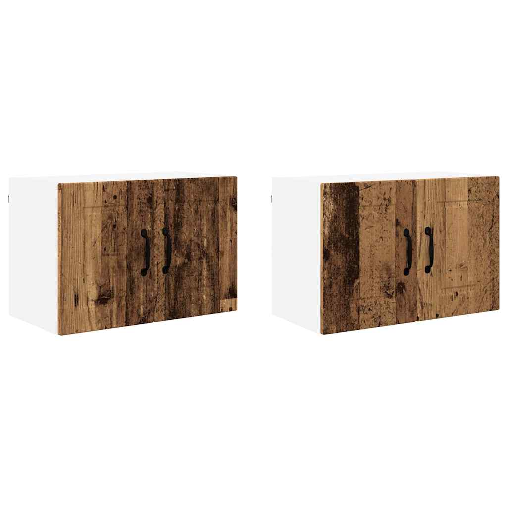 Kitchen Wall Cabinet with Shelf 2 pcs Old Wood 60 x 31 x 40 cm