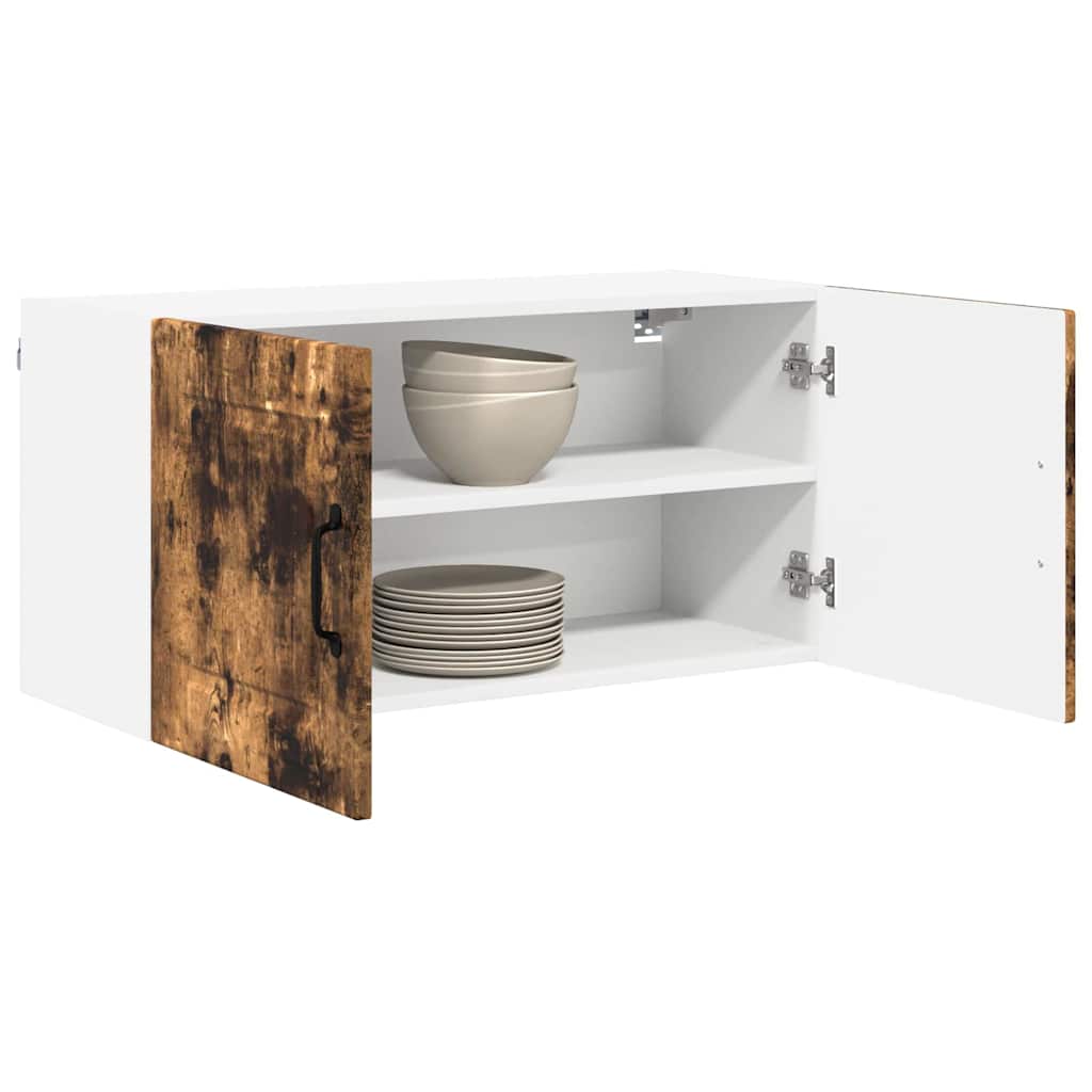 Kitchen Wall Cabinet Smoked Oak 80 x 31 x 40 cm Engineered Wood