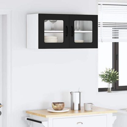 Kitchen Wall Cabinet Black 80 x 31 x 40 cm Engineered Wood