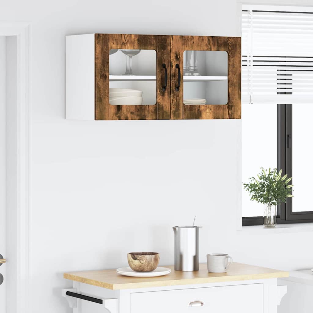 Kitchen Wall Cabinet Smoked Oak 80 x 31 x 40 cm Engineered Wood