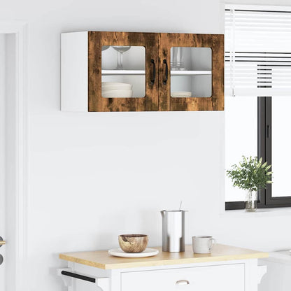 Kitchen Wall Cabinet Smoked Oak 80 x 31 x 40 cm Engineered Wood