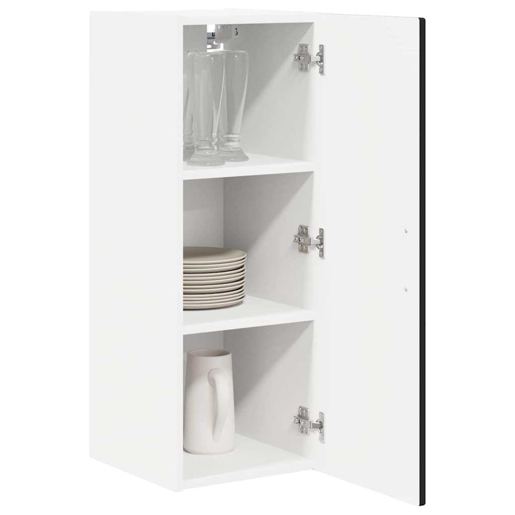 Kitchen Wall Cabinet with Shelf 2 pcs Black 30 x 31 x 80 cm