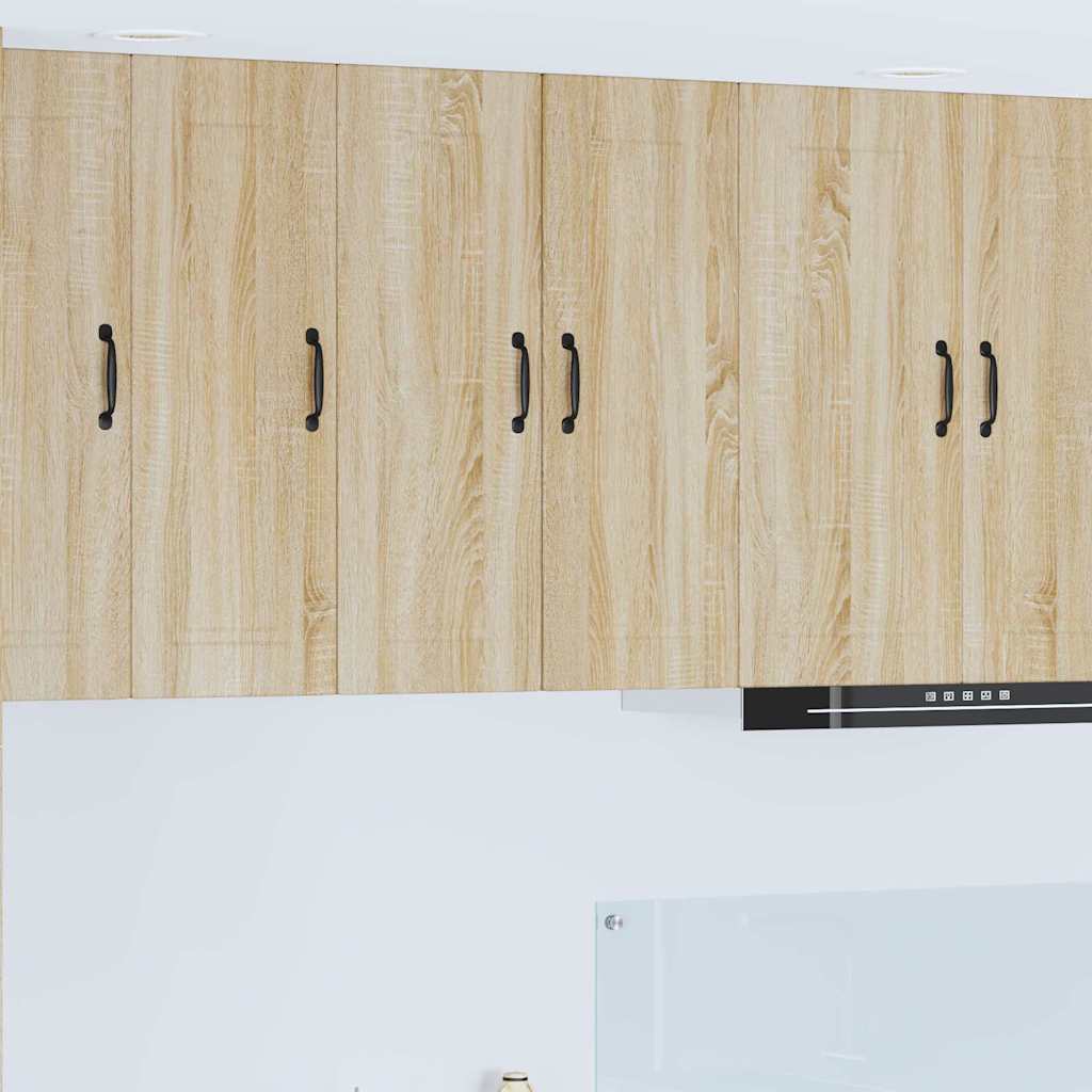 Kitchen Wall Cabinet Sonoma Oak 30 x 31 x 80 cm Engineered Wood