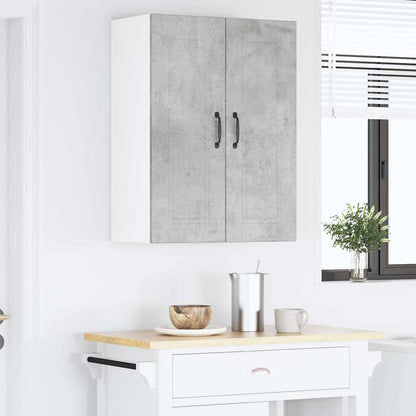 Kitchen Wall Cabinet with Shelf Concrete Grey 30 x 31 x 80 cm