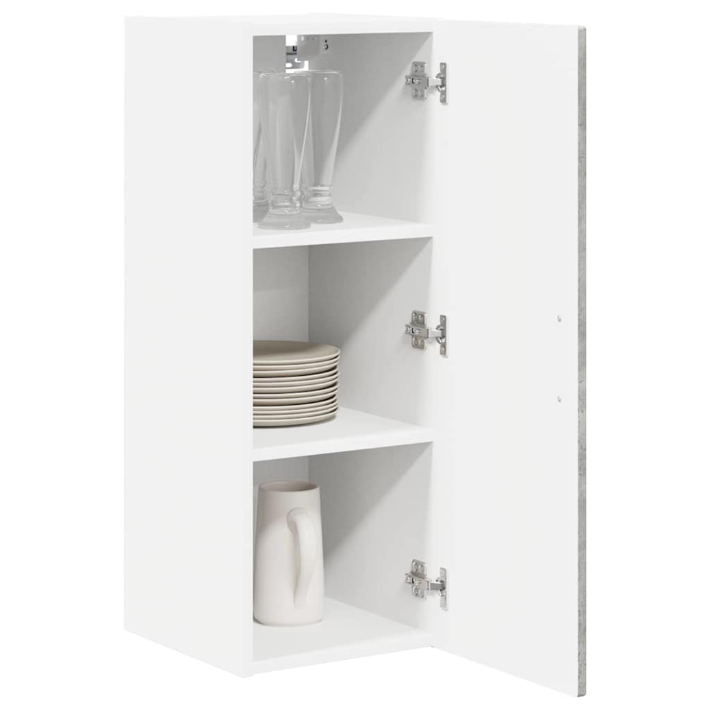 Kitchen Wall Cabinet with Shelf Concrete Grey 30 x 31 x 80 cm
