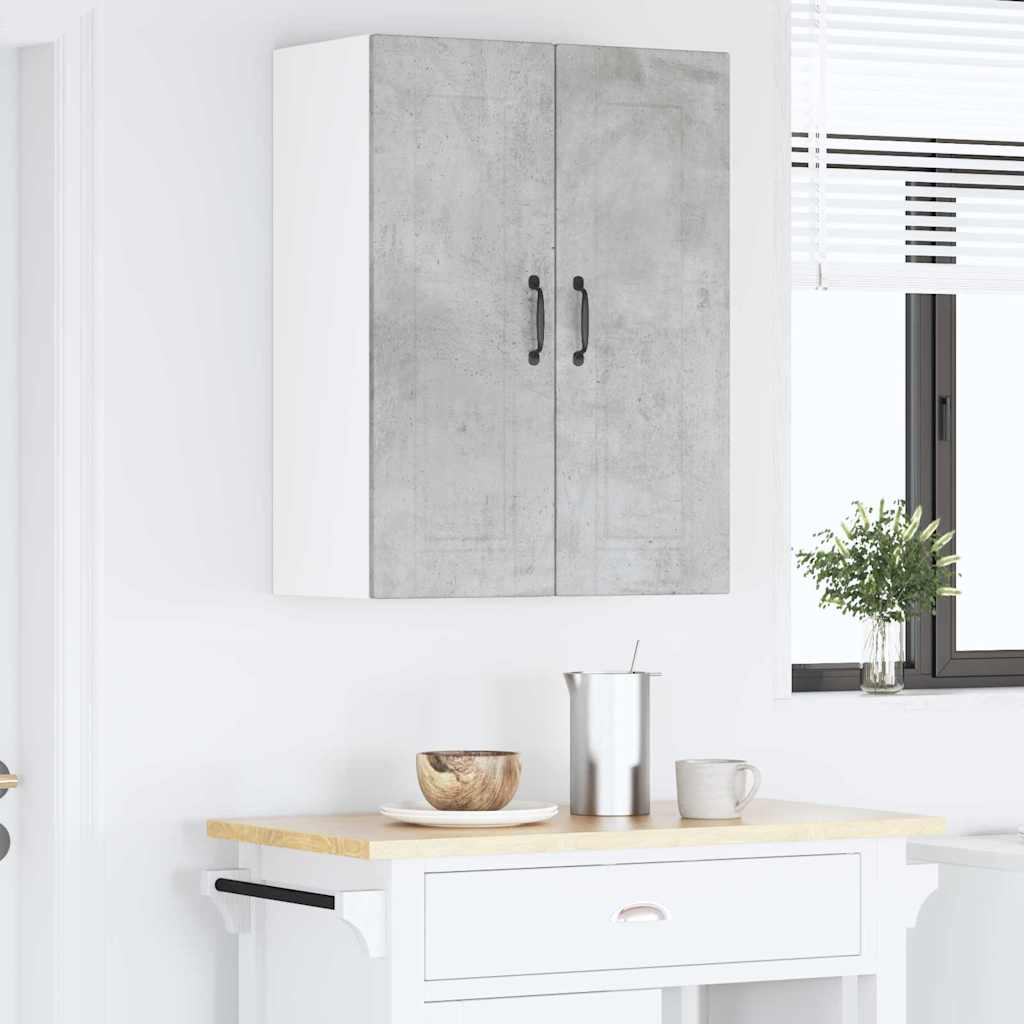 Kitchen Wall Cabinet 2 pcs Concrete Grey 30 x 31 x 80 cm