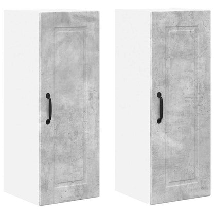 Kitchen Wall Cabinet 2 pcs Concrete Grey 30 x 31 x 80 cm