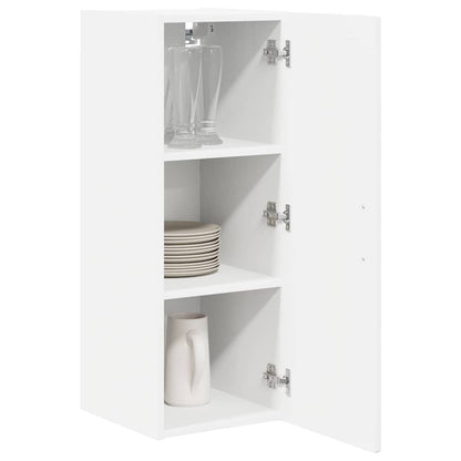 Kitchen Wall Cabinet with Door High Gloss White 30 x 31 x 80 cm
