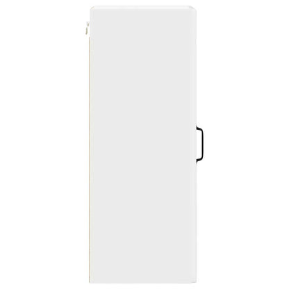 Kitchen Wall Cabinet with Door High Gloss White 30 x 31 x 80 cm