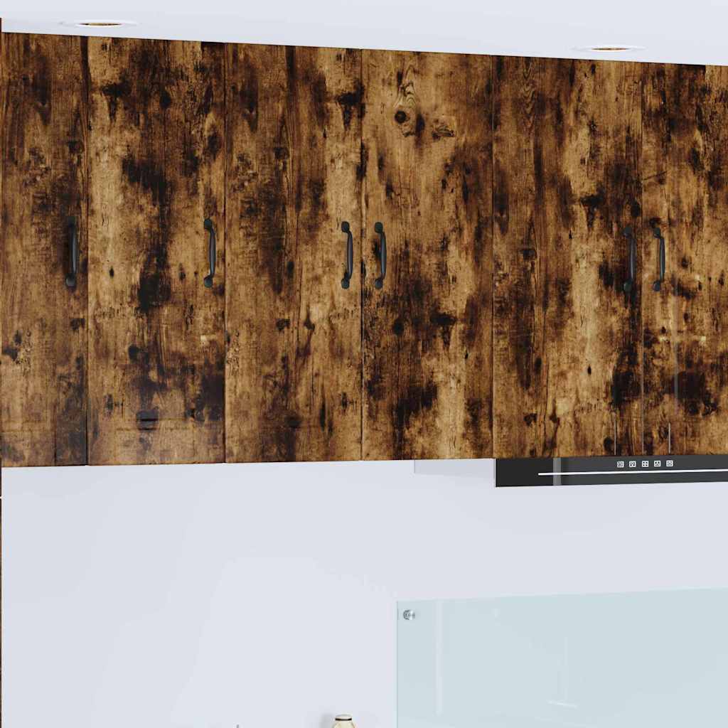 Kitchen Wall Cabinet Smoked Oak 30 x 31 x 80 cm Engineered Wood
