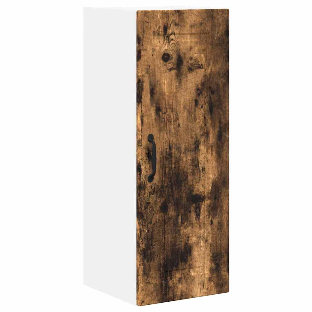 Kitchen Wall Cabinet with Door 2 pcs Smoked Oak 30 x 31 x 80 cm