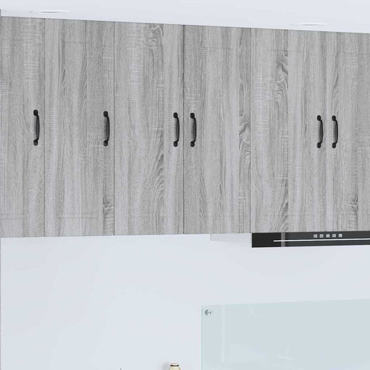 Kitchen Wall Cabinet with Shelf Grey Sonoma 30 x 31 x 80 cm