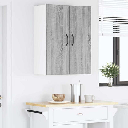 Kitchen Wall Cabinet with Shelf Grey Sonoma 30 x 31 x 80 cm