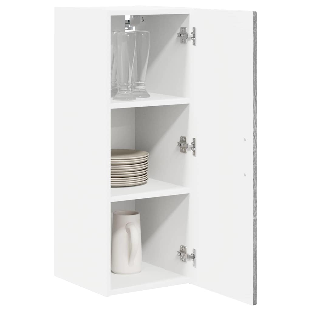 Kitchen Wall Cabinet with Shelf Grey Sonoma 30 x 31 x 80 cm