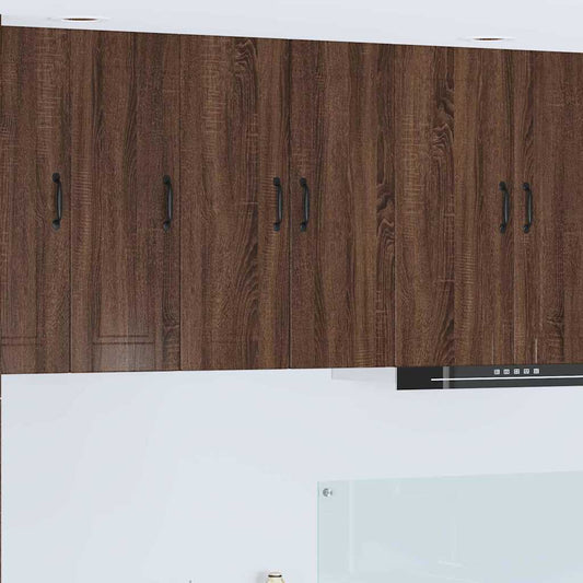 Kitchen Wall Cabinet Brown Oak 30 x 31 x 80 cm Engineered Wood