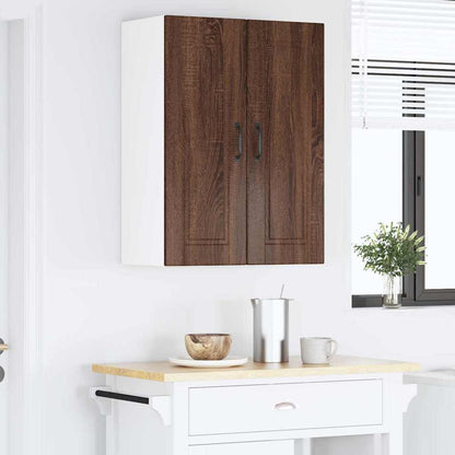 Kitchen Wall Cabinet Brown Oak 30 x 31 x 80 cm Engineered Wood