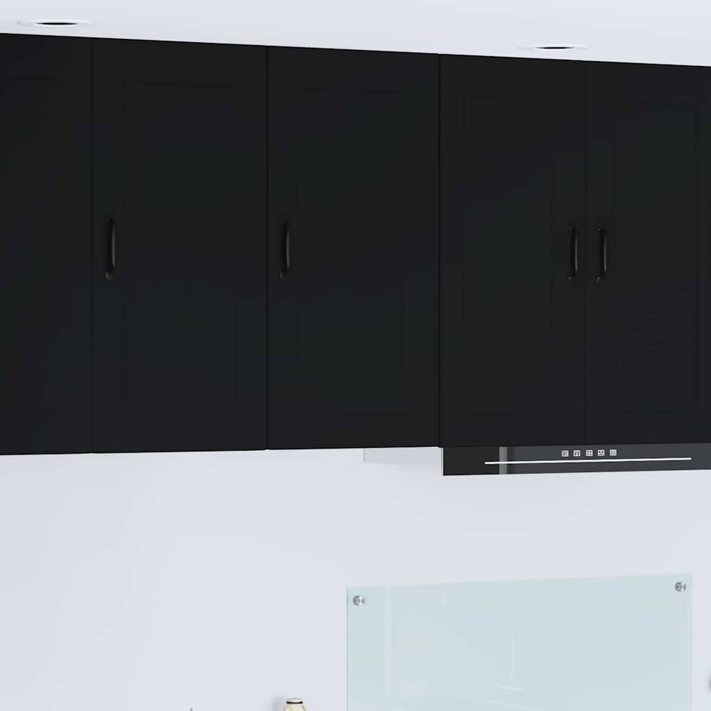 Kitchen Wall Cabinet Black 40 x 31 x 80 cm Engineered Wood