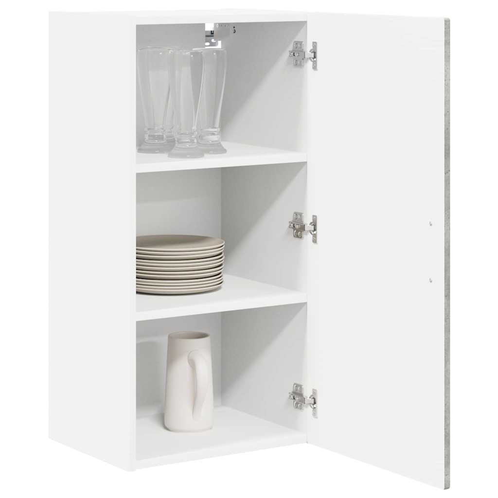 Kitchen Wall Cabinet with Shelf Concrete Grey 40 x 31 x 80 cm