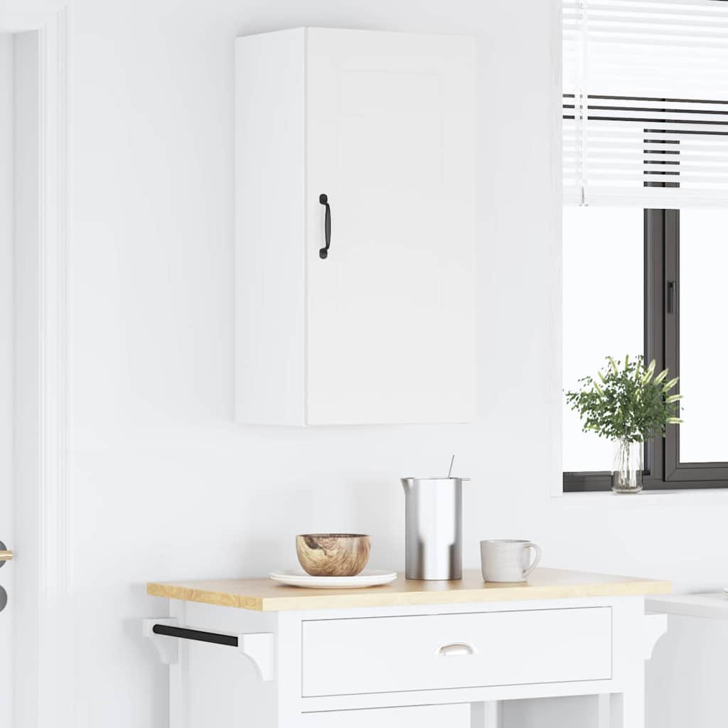 Kitchen Wall Cabinet with Door High Gloss White 40 x 31 x 80 cm